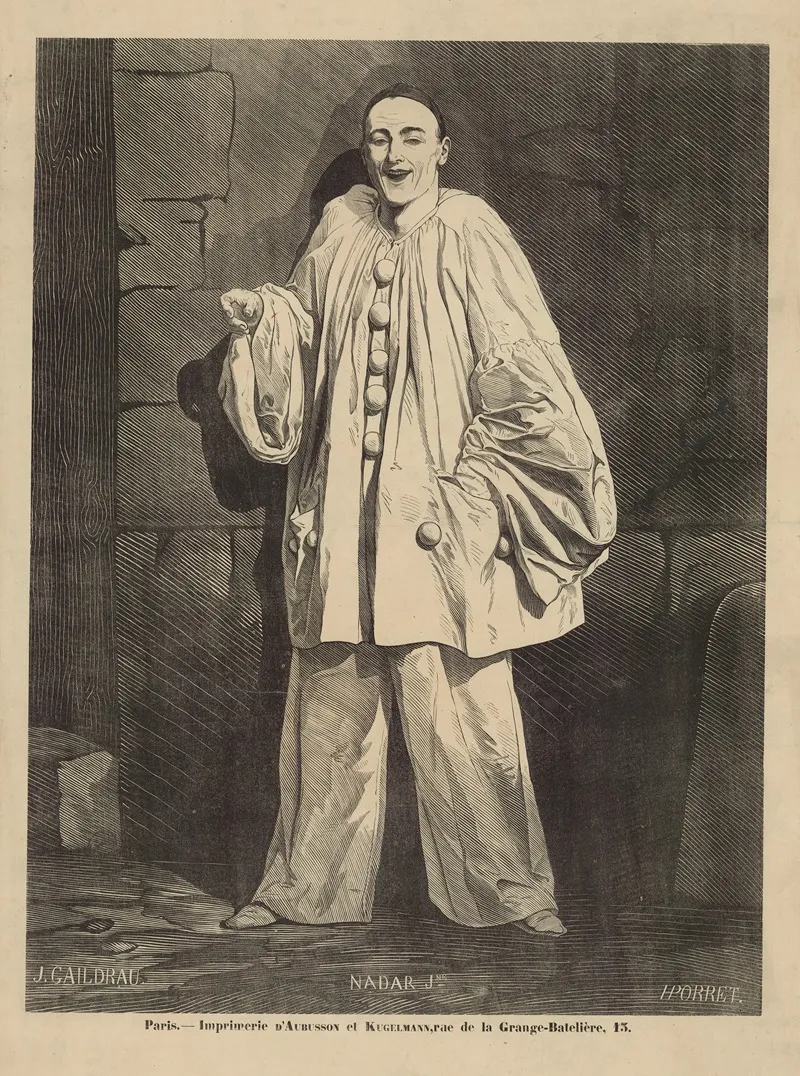 Jean Charles Deburau by Jules Gaildrau - Canvas Print