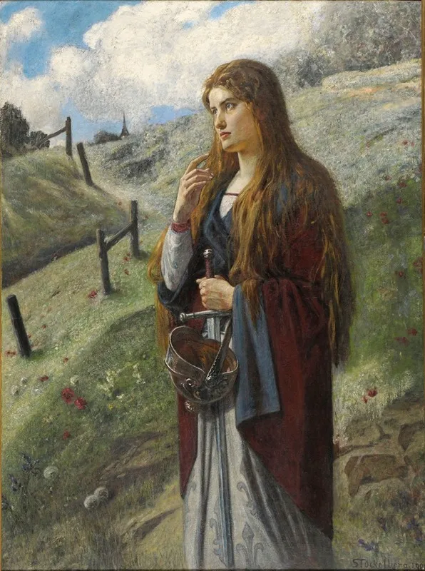 Jeanne Darc 2 by Ernst Stückelberg - Canvas Print