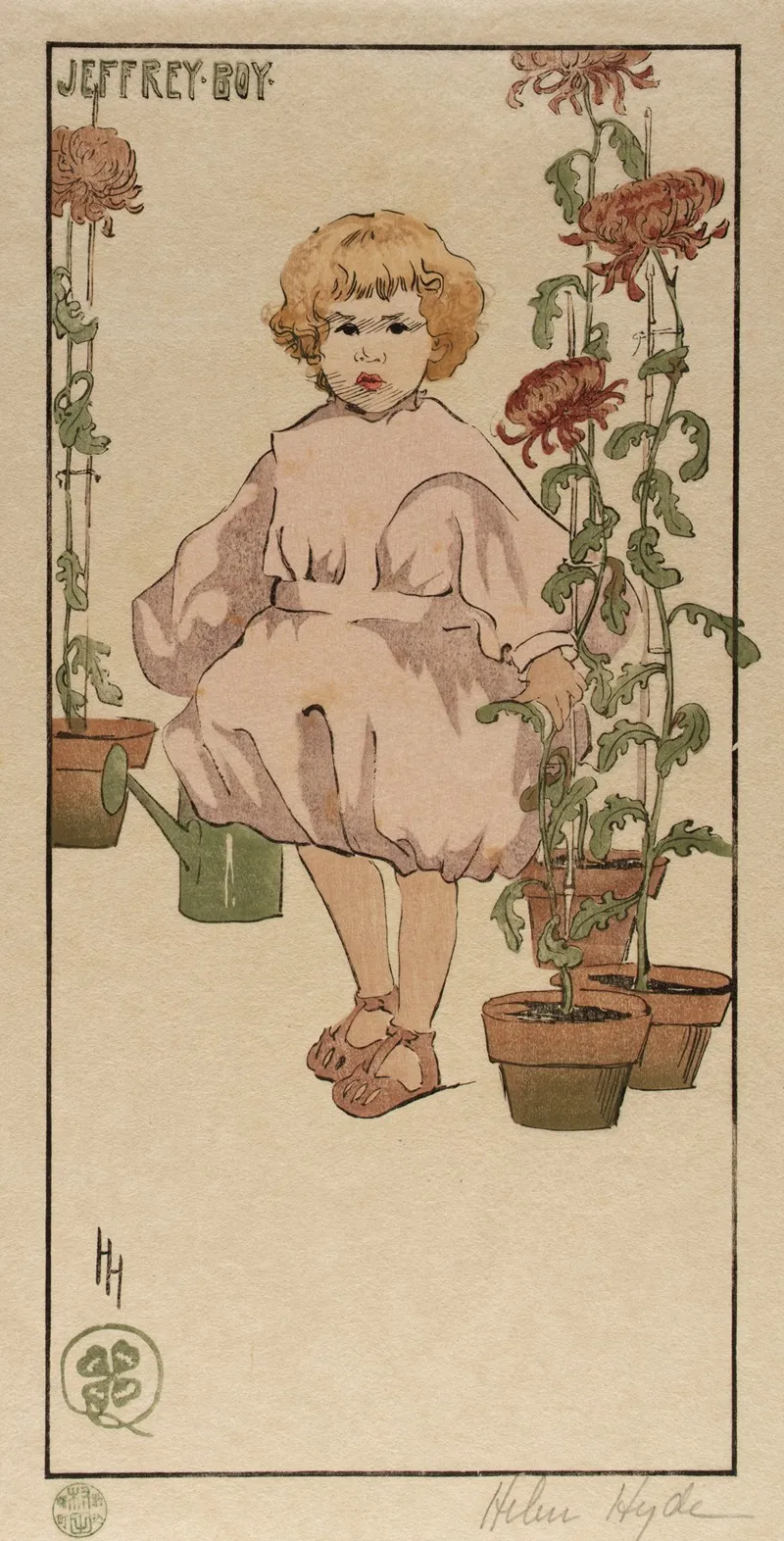 Jeffrey Boy by Helen Hyde - Canvas Print
