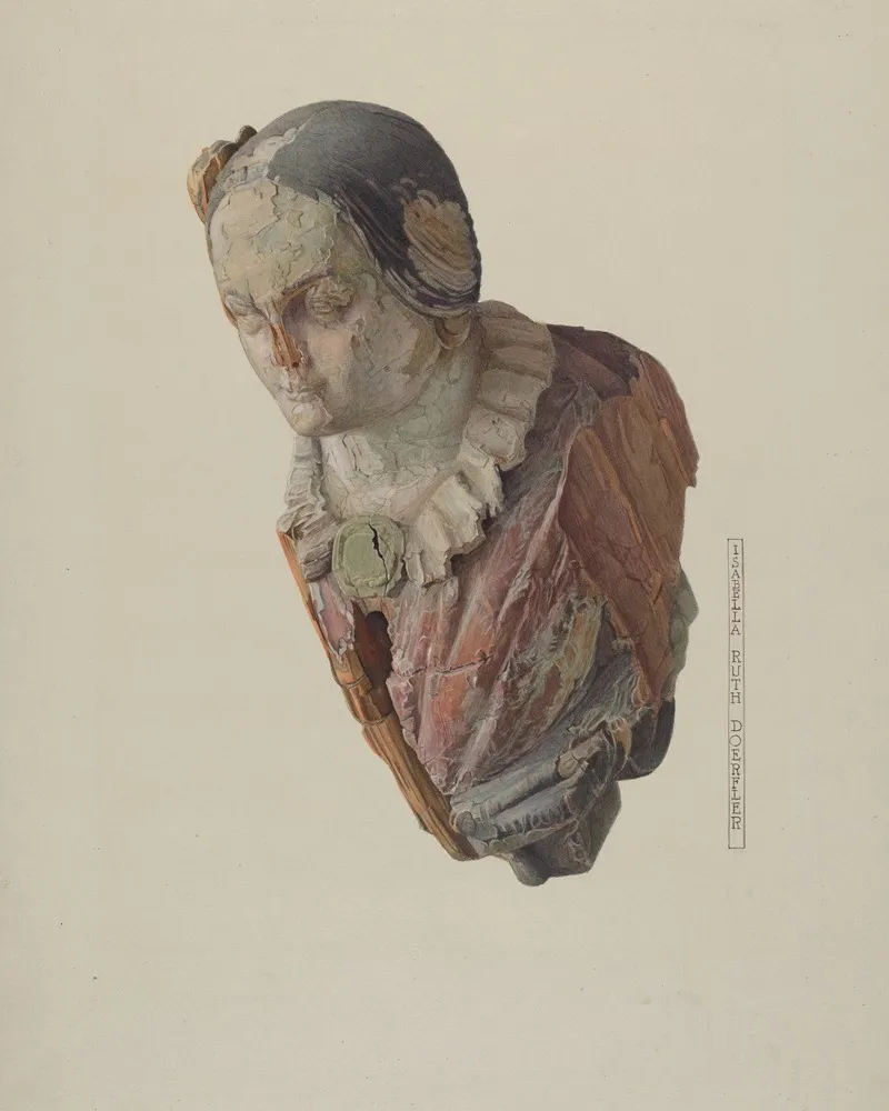 Jenny Lind Figurehead by Isabella Ruth Doerfler - Canvas Print