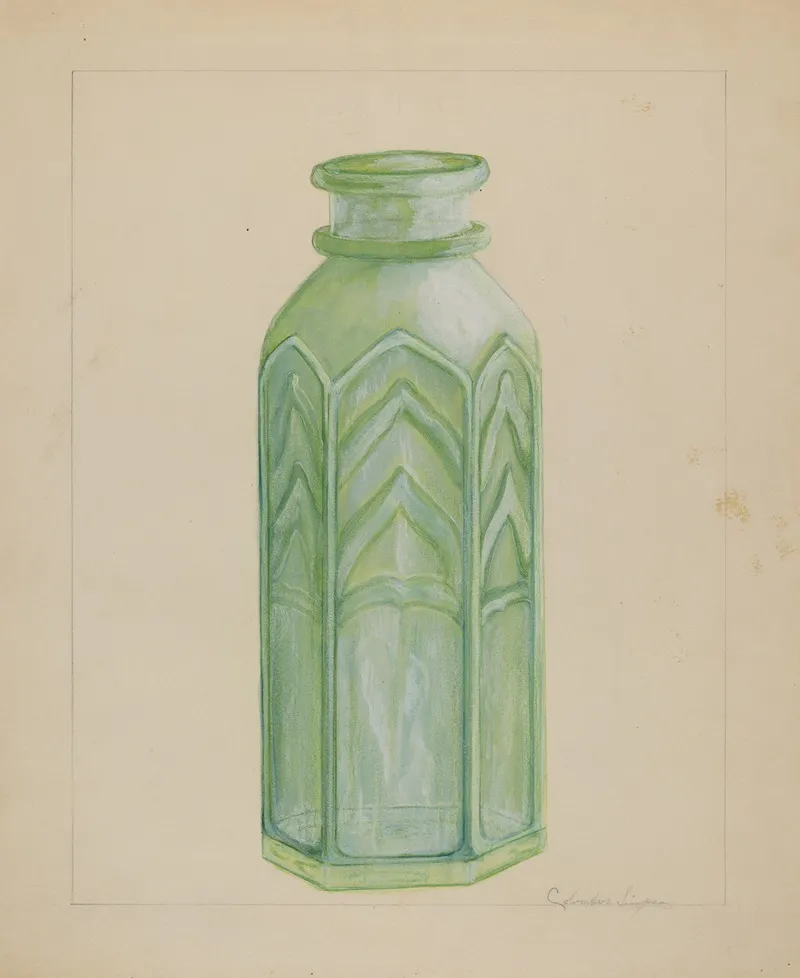 Jersey Milk Bottle by Columbus Simpson - Canvas Print