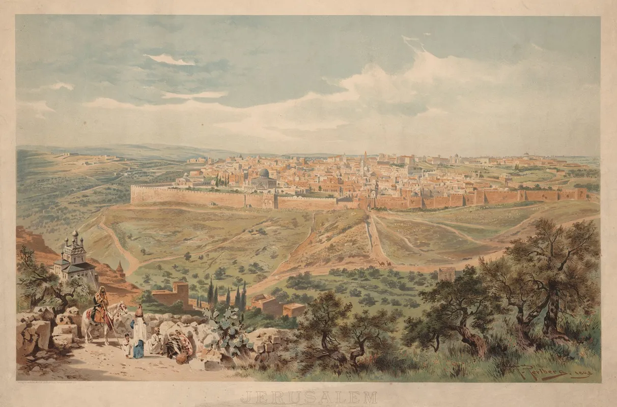 Jerusalem 7 by Friedrich Perlberg - Canvas Print