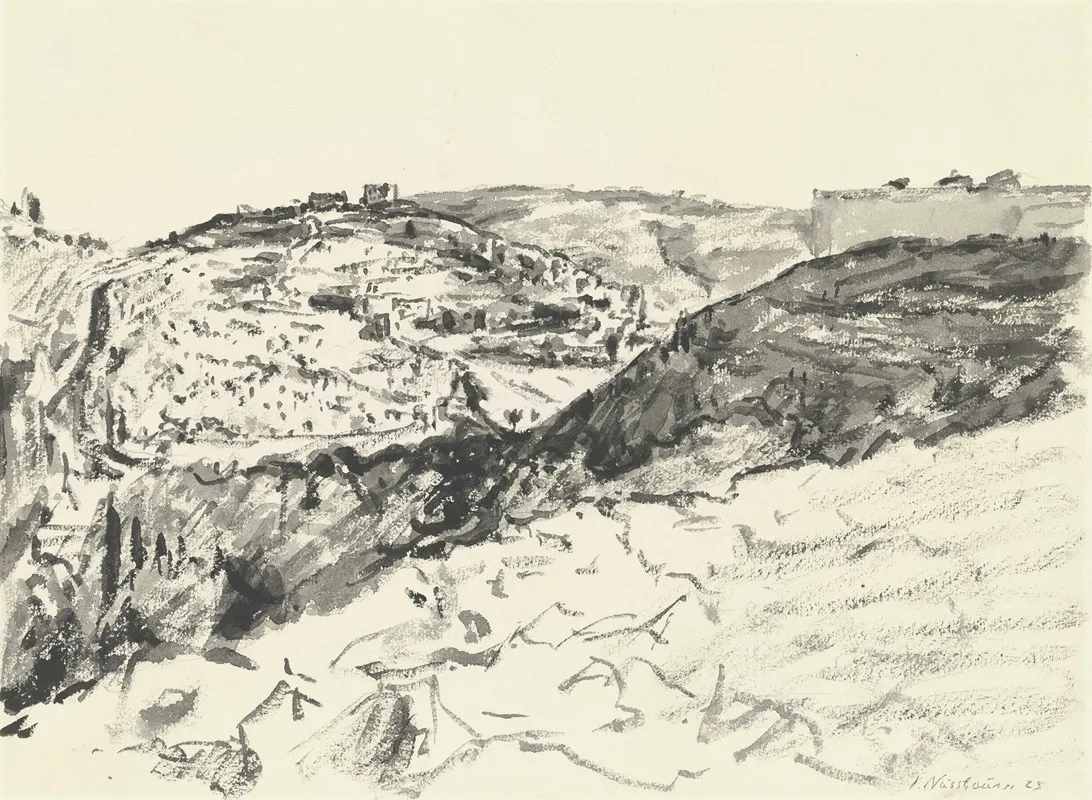 Jerusalem Kidrontal Und Siloa by Jakob Nussbaum - Canvas Print