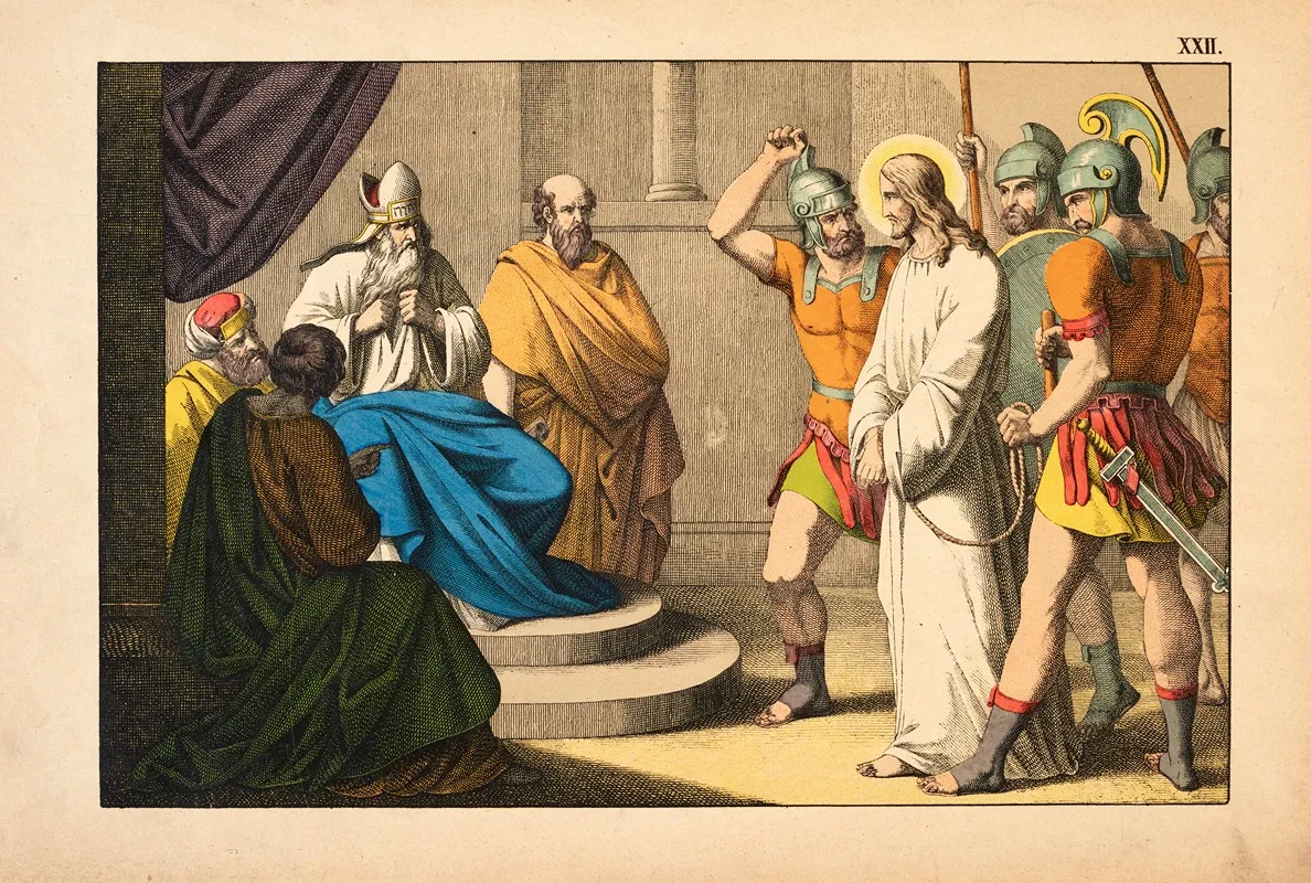 Jesus Before Pilate 3 by Theodor Eckardt - Canvas Print