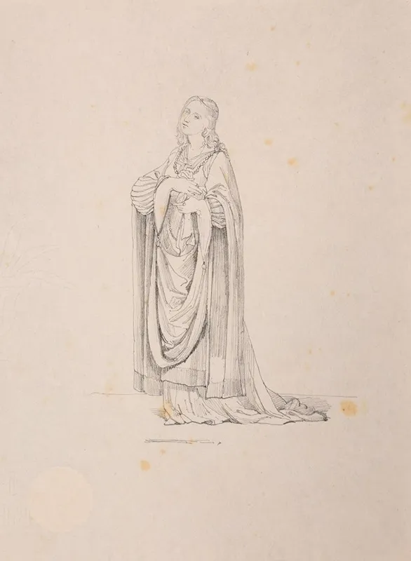 Jeune Femme En Costume Xve S