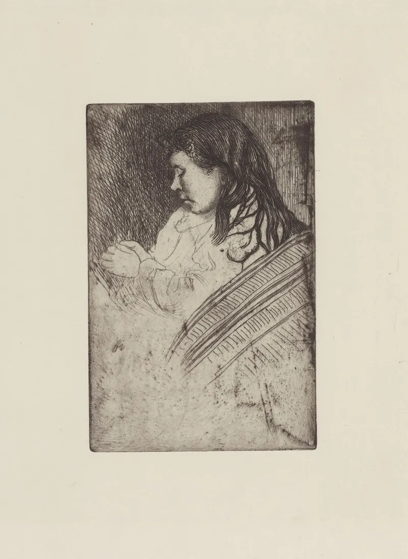 Jeune Fille Aux Mains Jointes