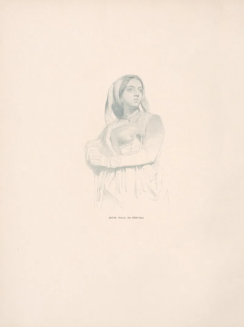 Jeune Fille De Cervara by William Bouguereau - Canvas Print