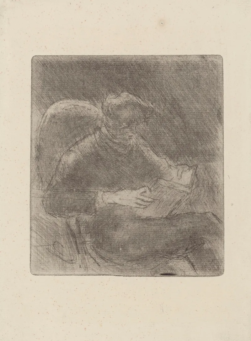 Jeune Homme Lisant Georges Pissarro
