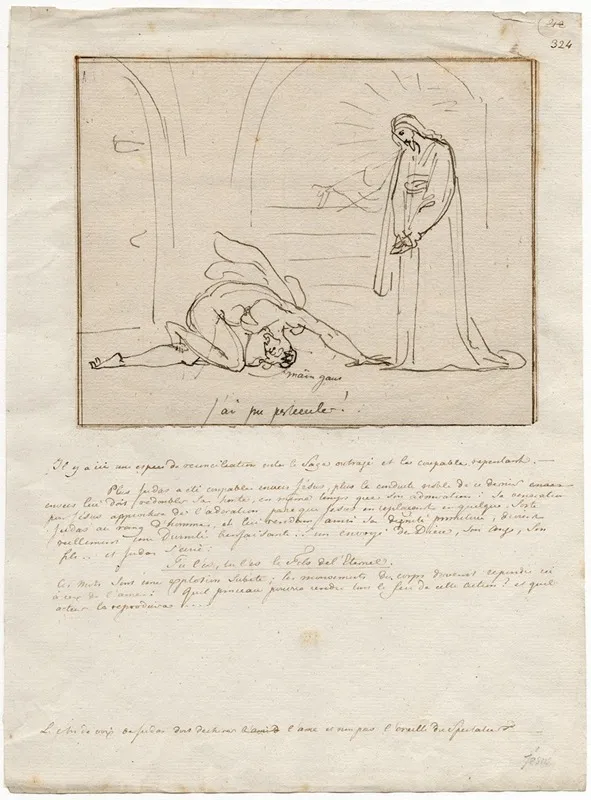 Jezus Met Geknielde Zondaar by David Humbert de Superville - Canvas Print