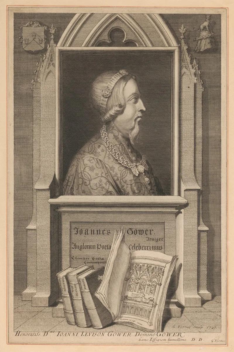 Jjohn Gower by George Vertue - Canvas Print