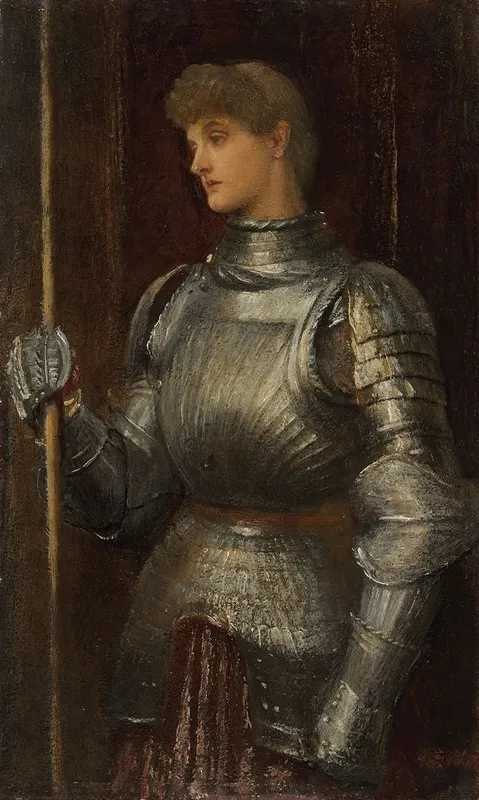 Joan Of Arc 5 by George Frederic Watts - Canvas Print