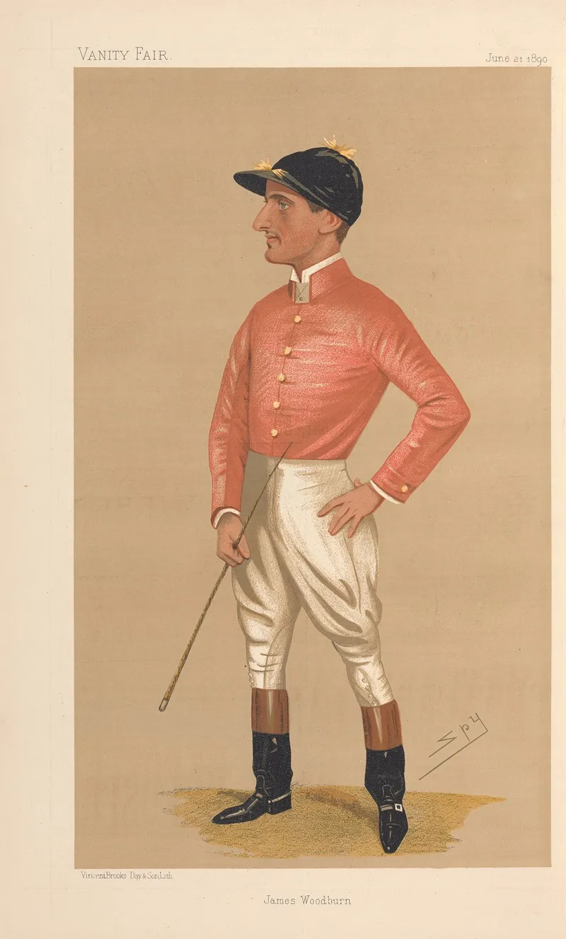 Jockeys James Woodburn June 21 1890 by Leslie Matthew Ward - Canvas Print