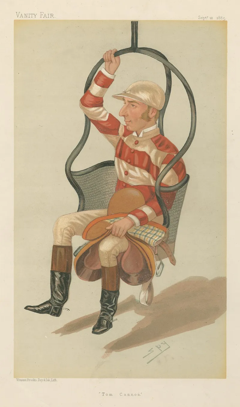 Jockeys Tom Cannon September 12 1885 by Leslie Matthew Ward - Canvas Print