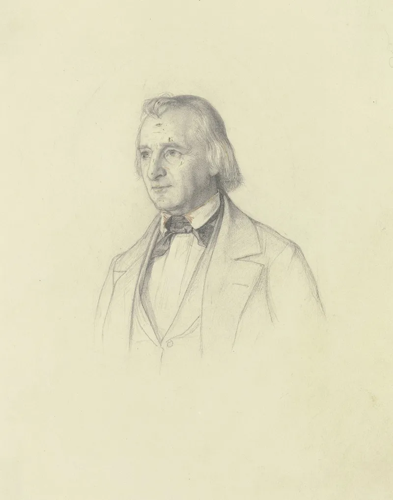 Johann David Passavant Nach Dem Leben Gezeichnet by Julius Hamel - Canvas Print