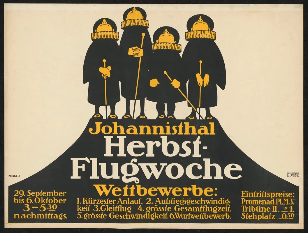 Johannisthal Herbstflugwoche by Julius Klinger - Canvas Print