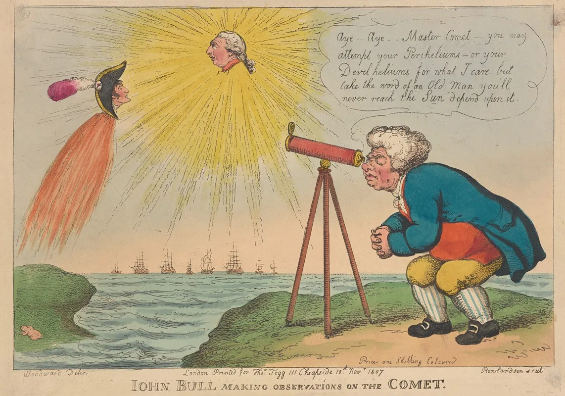 John Bull Making Observations On The Comet