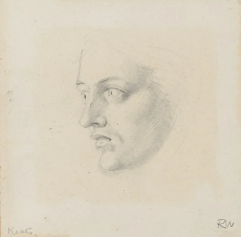 John Keats In Profile by Richard Westall - Canvas Print