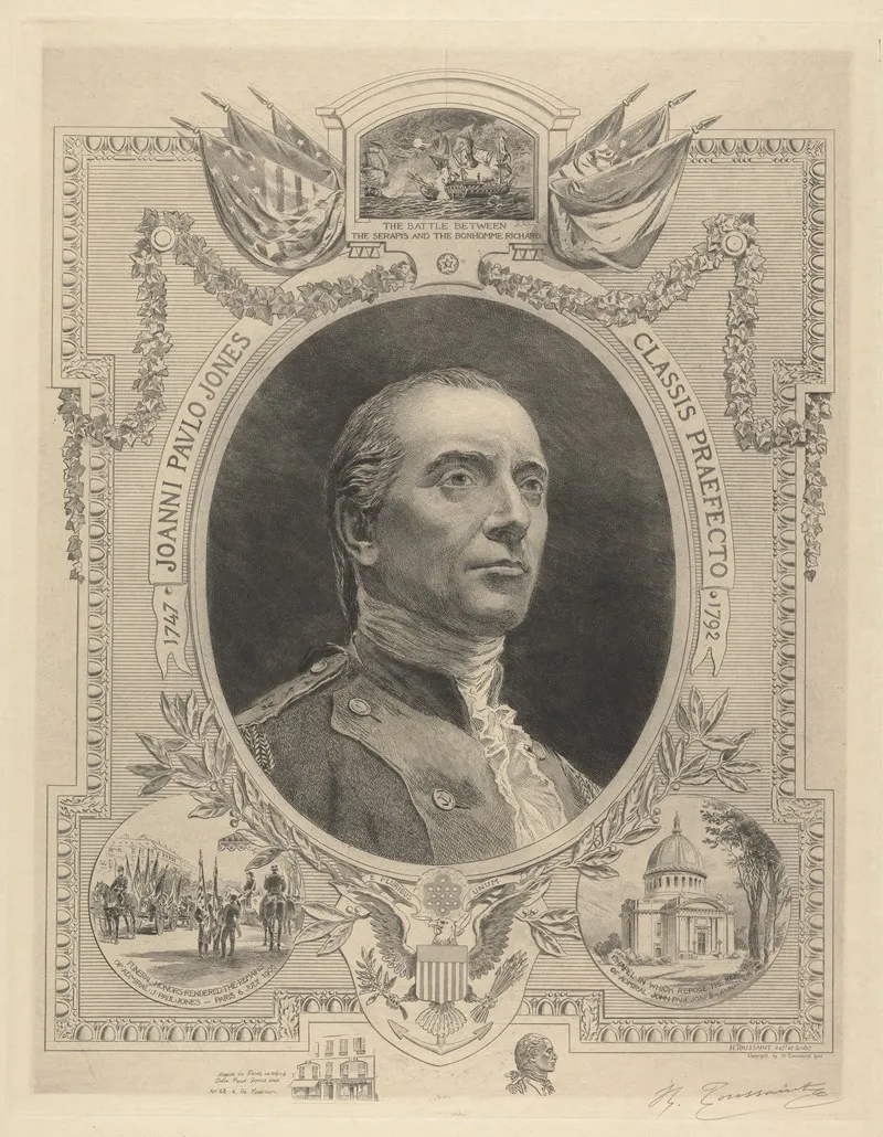 John Paul Jones 3 by Henri Toussaint - Canvas Print