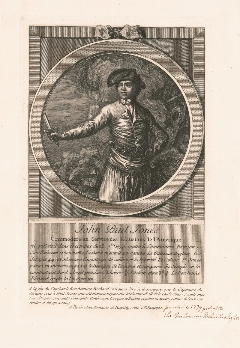 John Paul Jones Commodore Au Service Des Etats Unis De Lamerique
