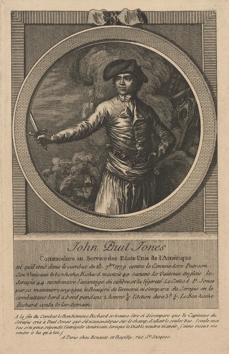 John Paul Jones Commodore In The Service Of The United States Of America by Carl Guttenberg - Canvas Print