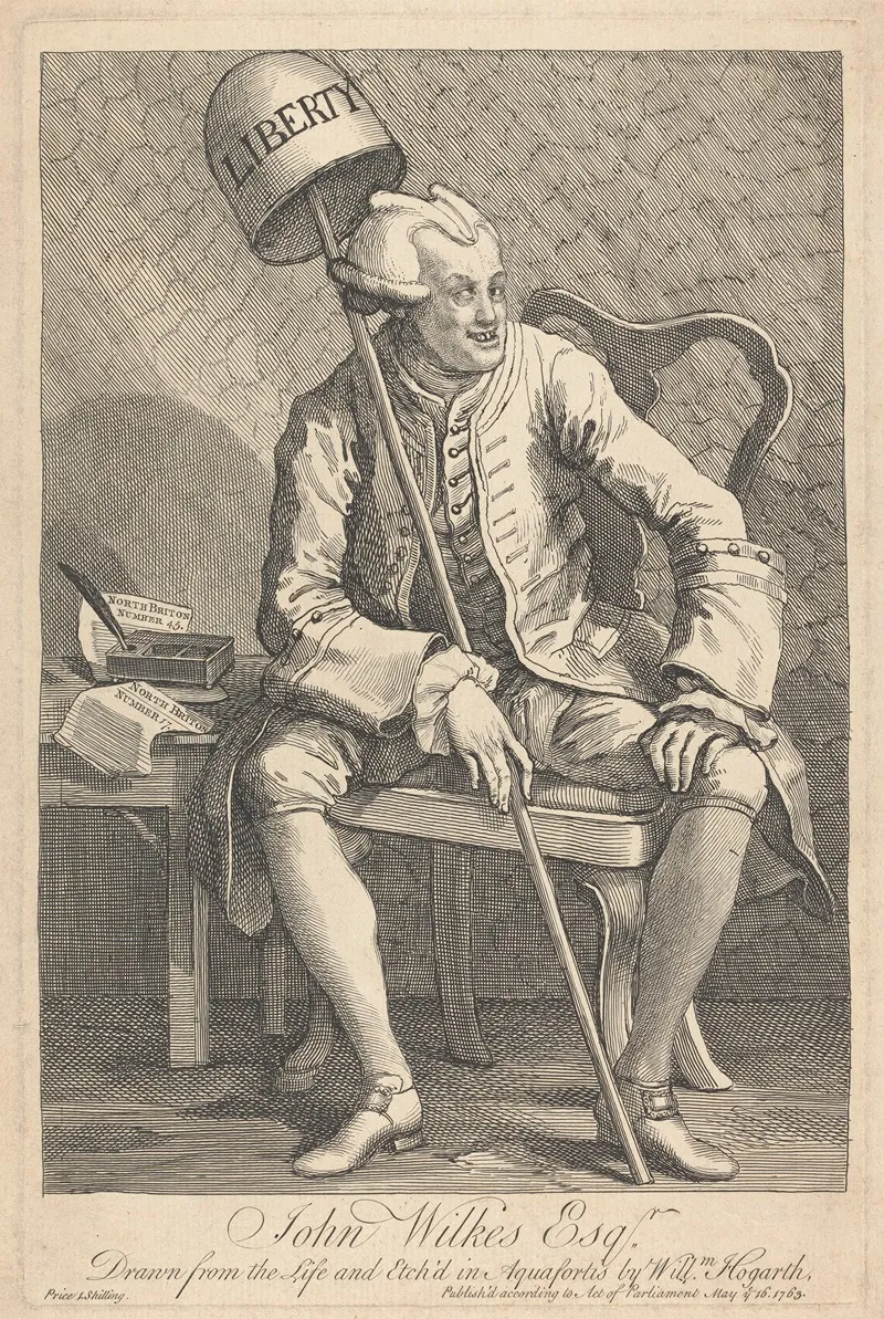 John Wilkes Esq by William Hogarth - Canvas Print