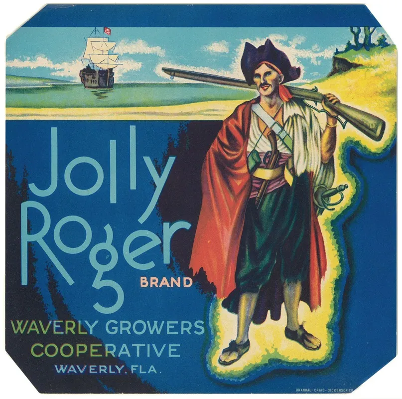 Jolly Roger Brand Produce Label