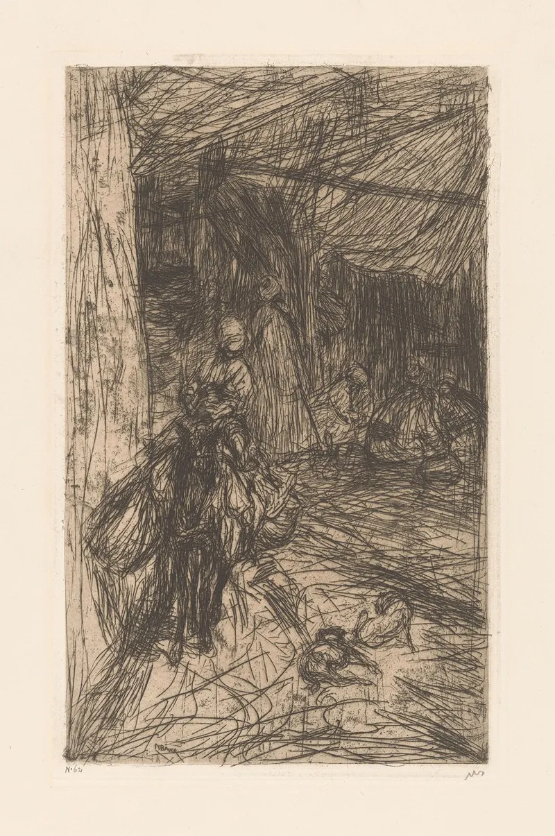 Jongen Op Een Ezel by Marius Bauer - Canvas Print