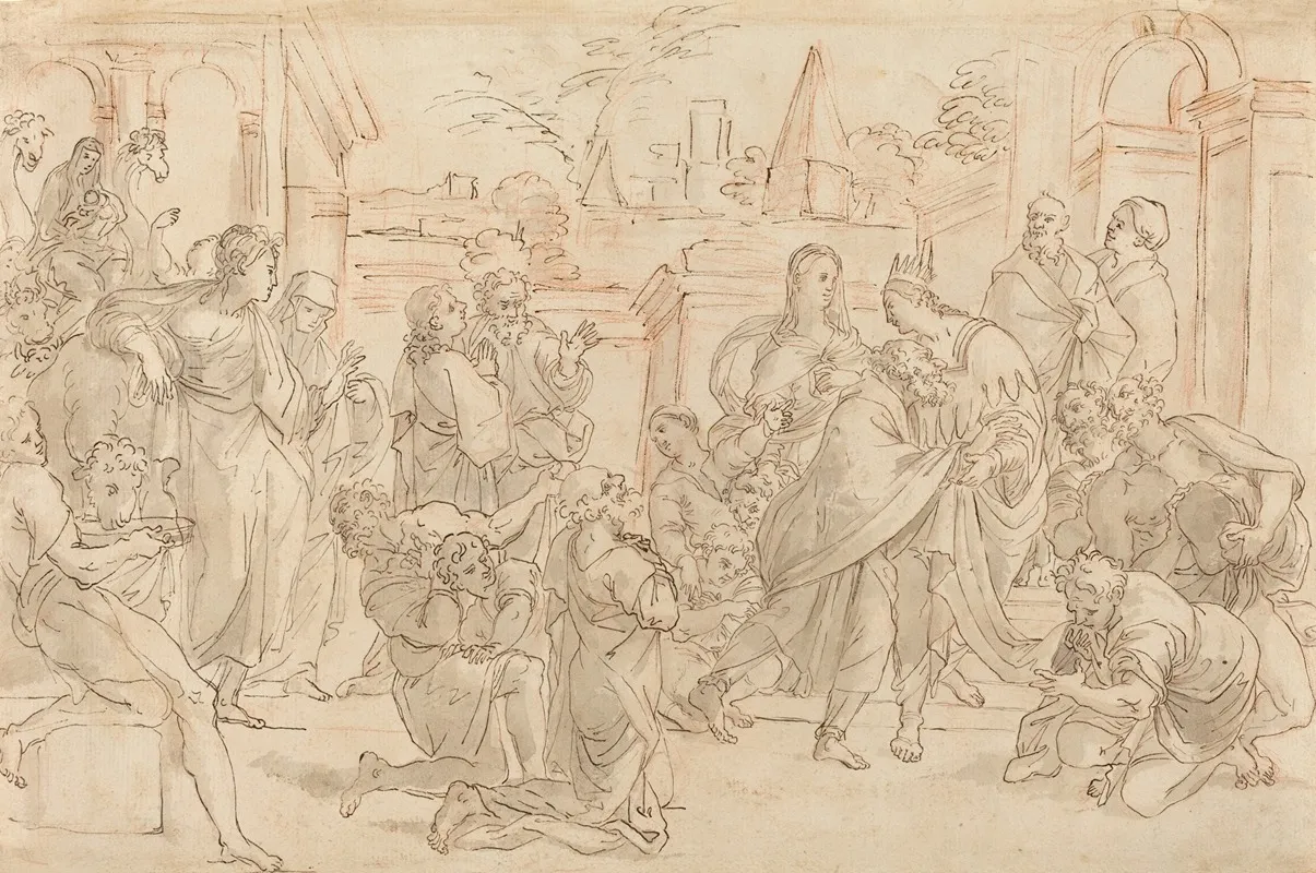 Joseph And His Brother In Egypt Verso