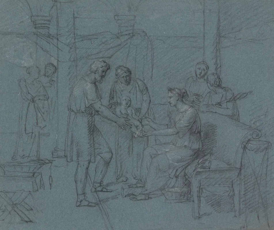 Joseph And Mary Show Jesus To Saint Anne