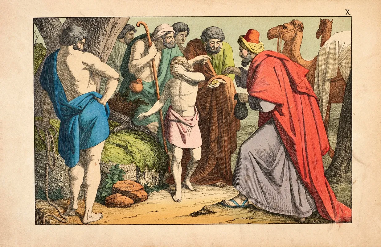 Joseph Is Sold By His Brothers 14 by Theodor Eckardt - Canvas Print