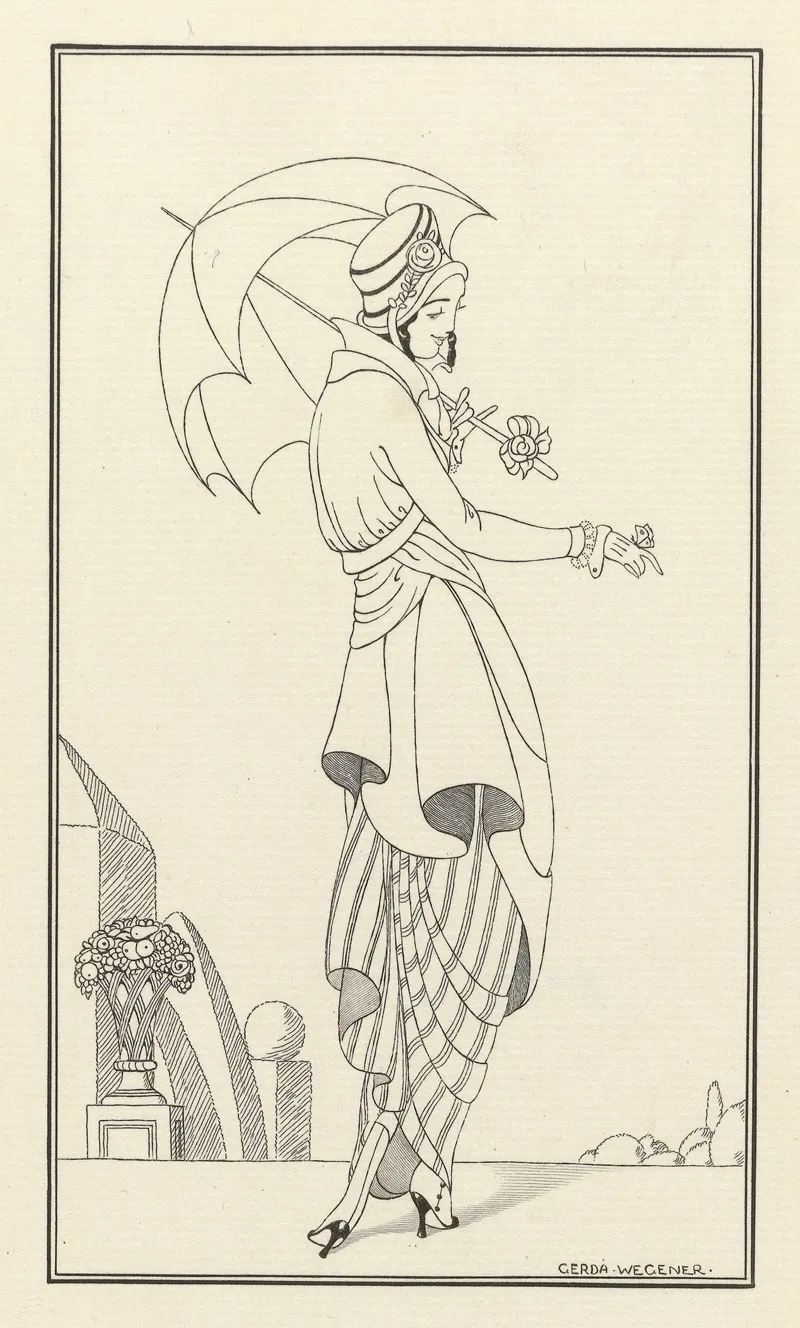 Journal Des Dames Et Des Modes Costumes Parisiens 1914 No 158 by Gerda Wegener - Canvas Print