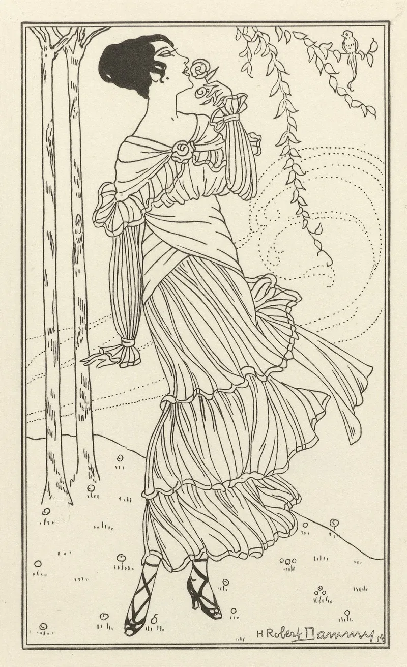 Journal Des Dames Et Des Modes Costumes Parisiens 1914 No 159 by H. Robert Dammy - Canvas Print