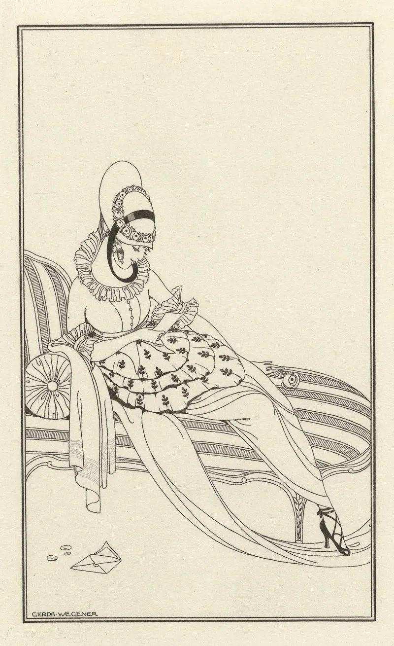 Journal Des Dames Et Des Modes Costumes Parisiens 1914 No 162 by Gerda Wegener - Canvas Print