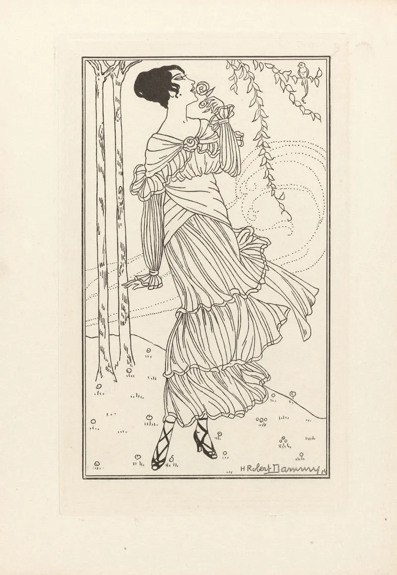Journal Des Dames Et Des Modes No 159 by H. Robert Dammy - Canvas Print