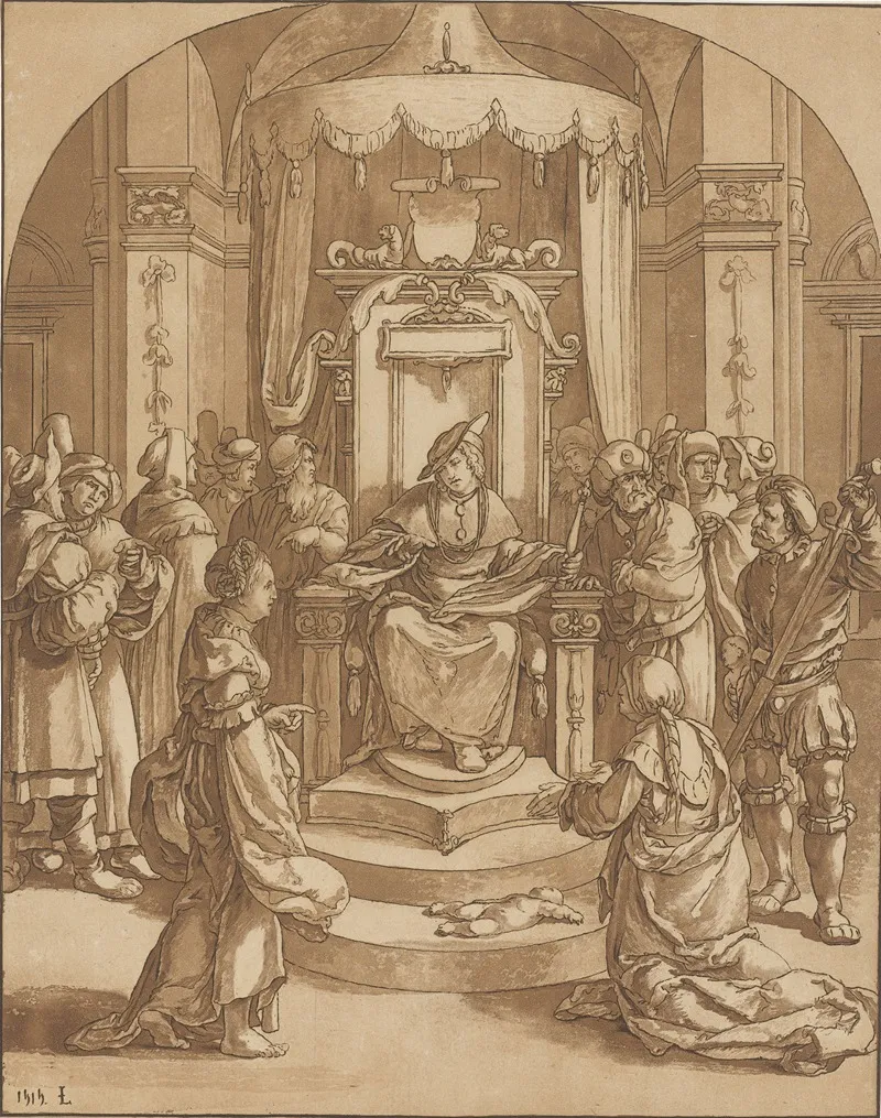 Judgment Of Solomon 3 by Cornelis Ploos van Amstel - Canvas Print