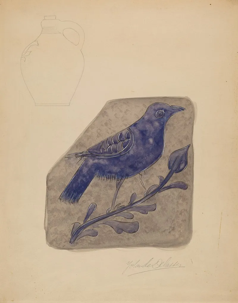 Jug 120 by Yolande Delasser - Canvas Print