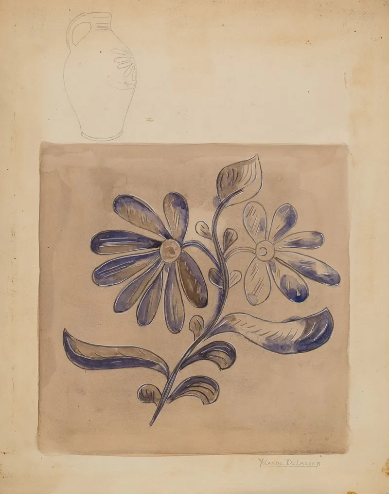 Jug 121 by Yolande Delasser - Canvas Print