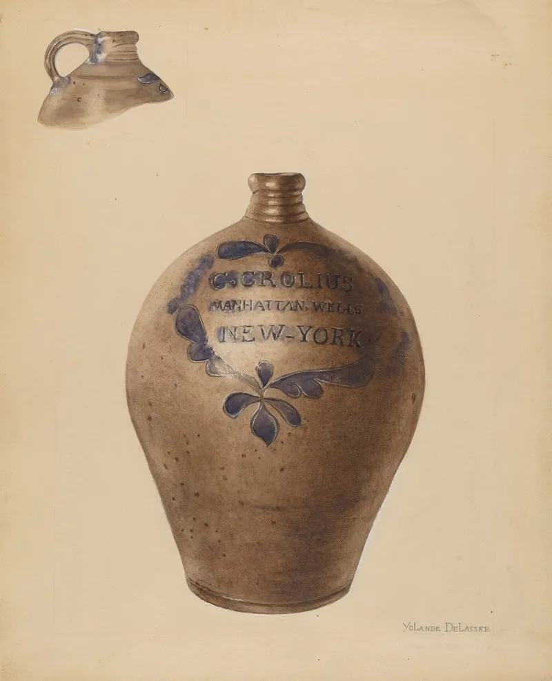 Jug 124 by Yolande Delasser - Canvas Print