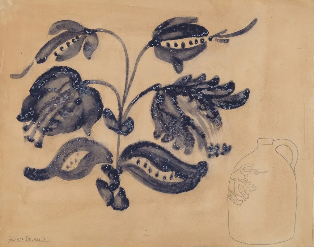 Jug 137 by Yolande Delasser - Canvas Print