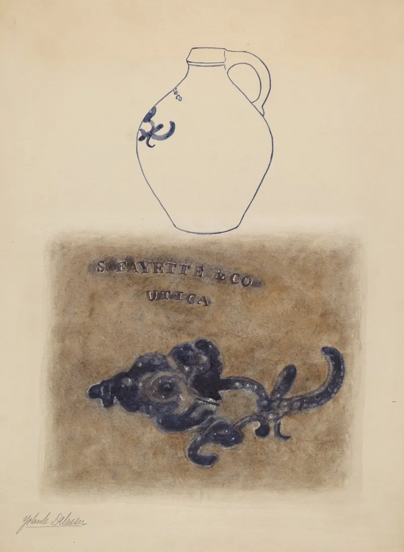 Jug 143 by Yolande Delasser - Canvas Print