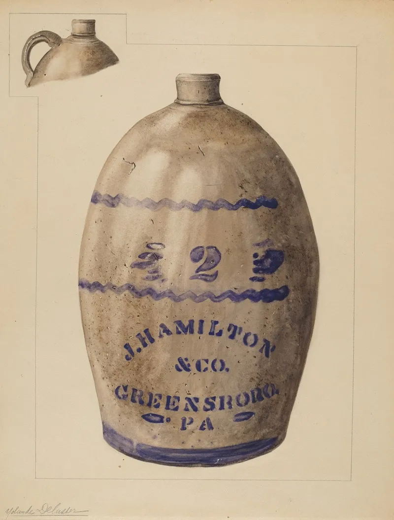 Jug 146 by Yolande Delasser - Canvas Print