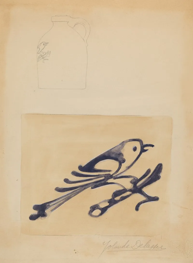 Jug 148 by Yolande Delasser - Canvas Print