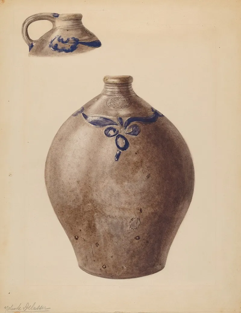 Jug 157 by Yolande Delasser - Canvas Print