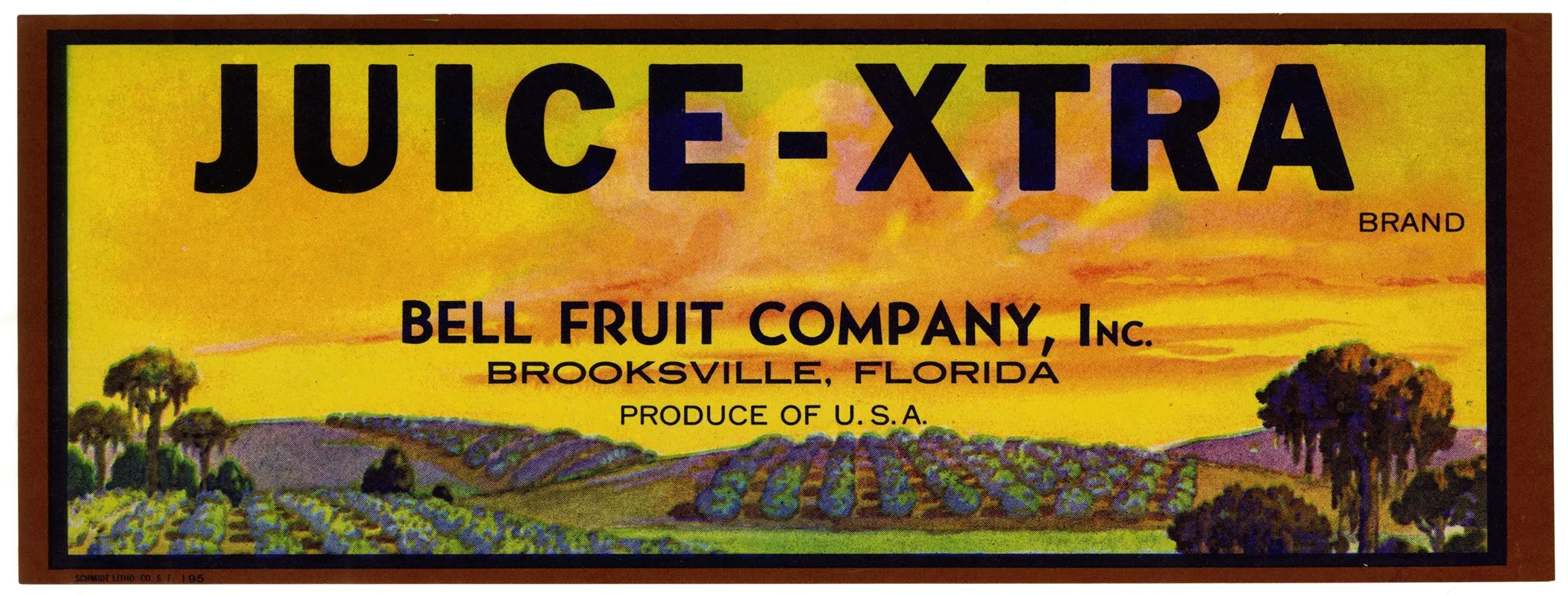 Juice Xtra Brand Fruit Label