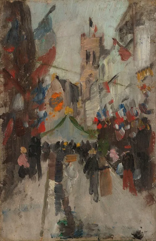 July 14th In Dieppe by Frits Thaulow - Canvas Print