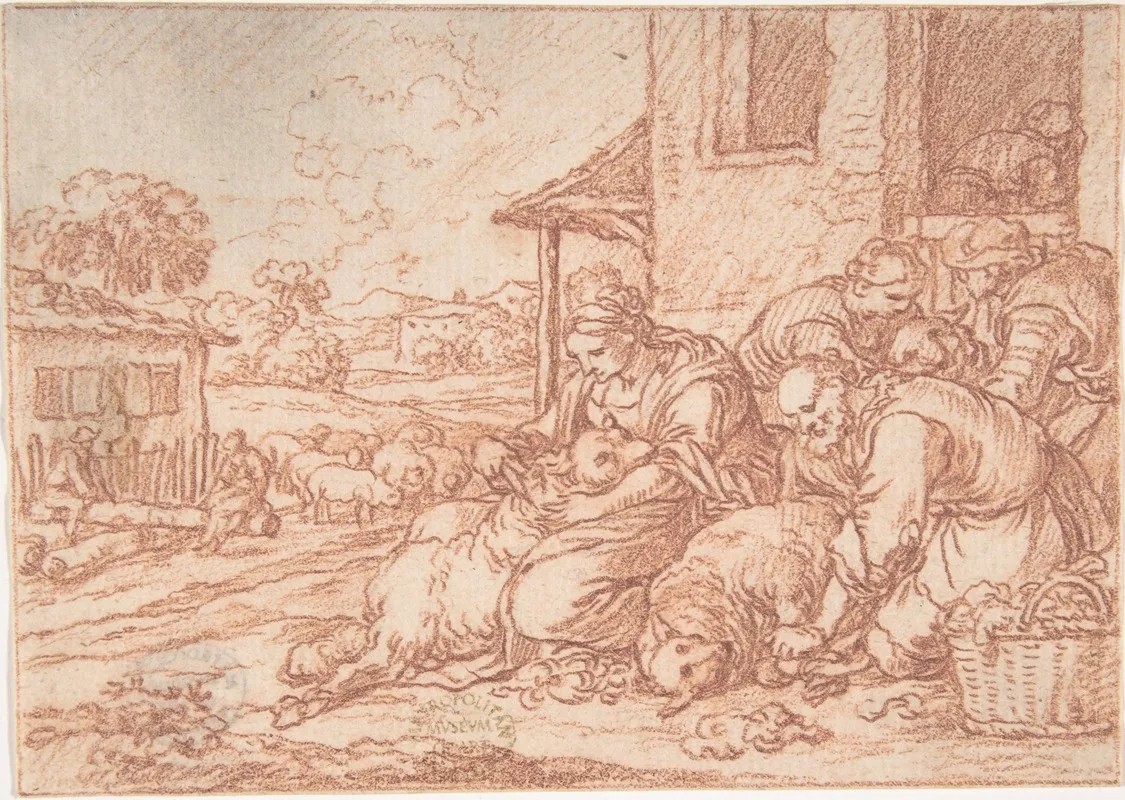 June One Of A Series Representing The Labors Of The Months by Jonas Umbach - Canvas Print