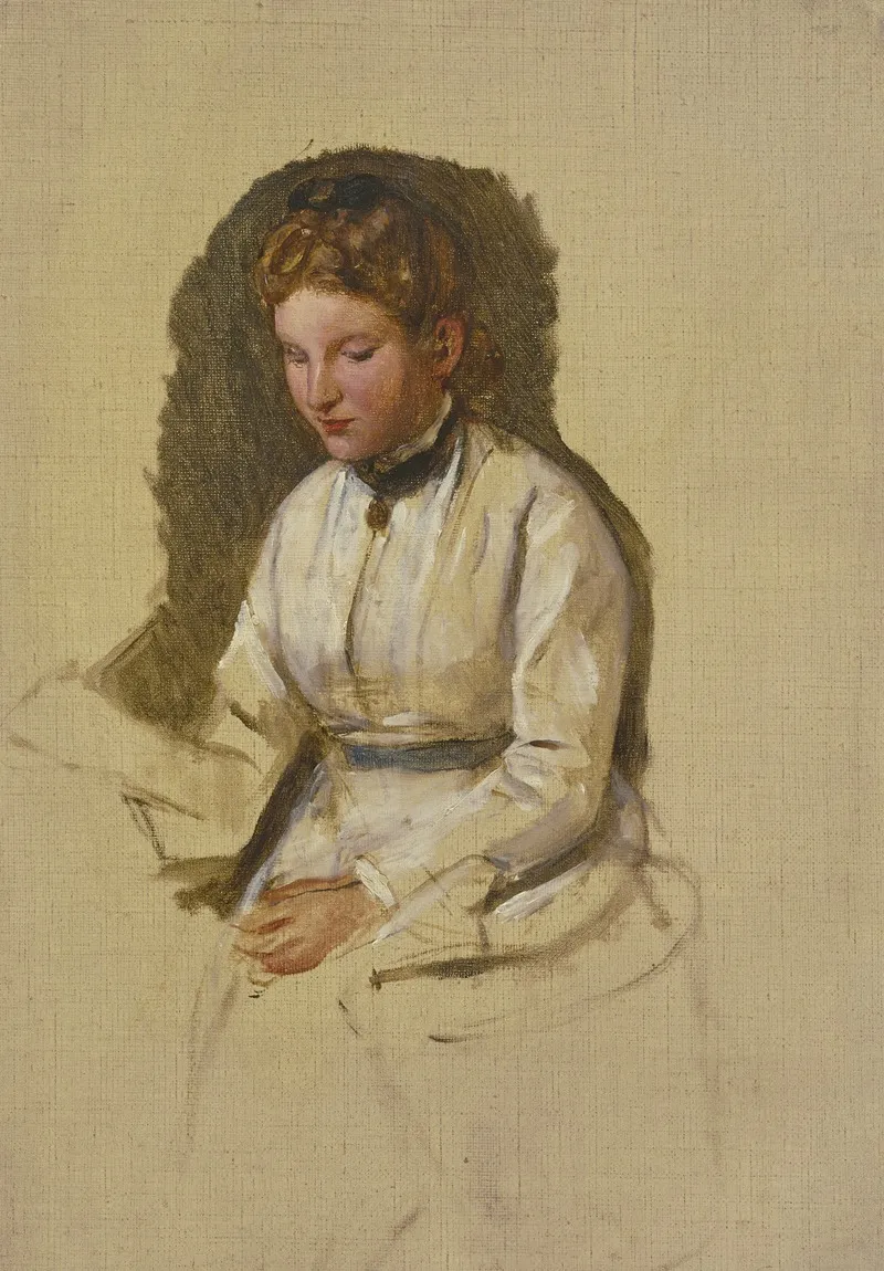 Junges Madchen In Weiser Bluse