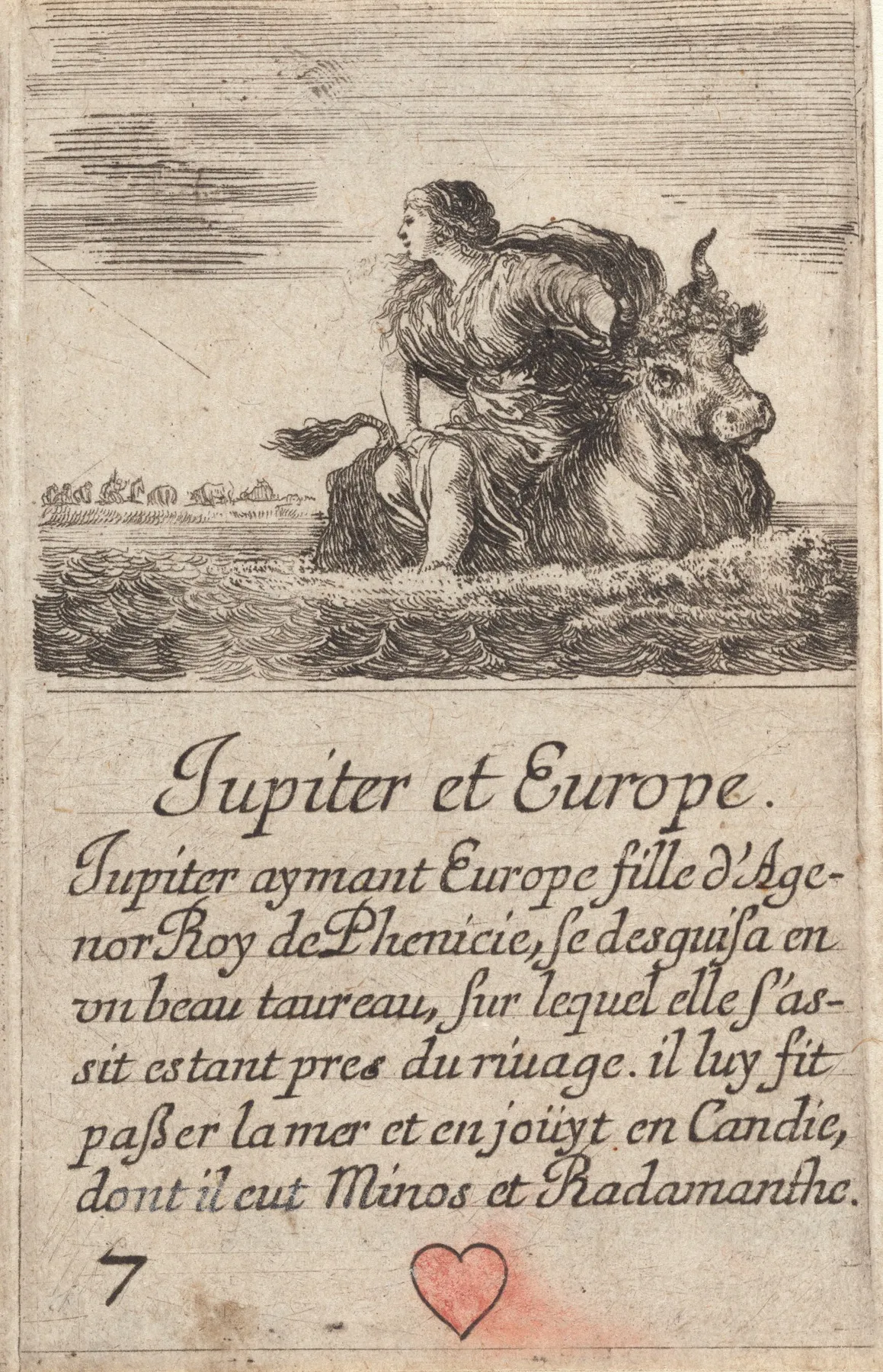 Jupiter Et Europe by Stefano Della Bella - Canvas Print