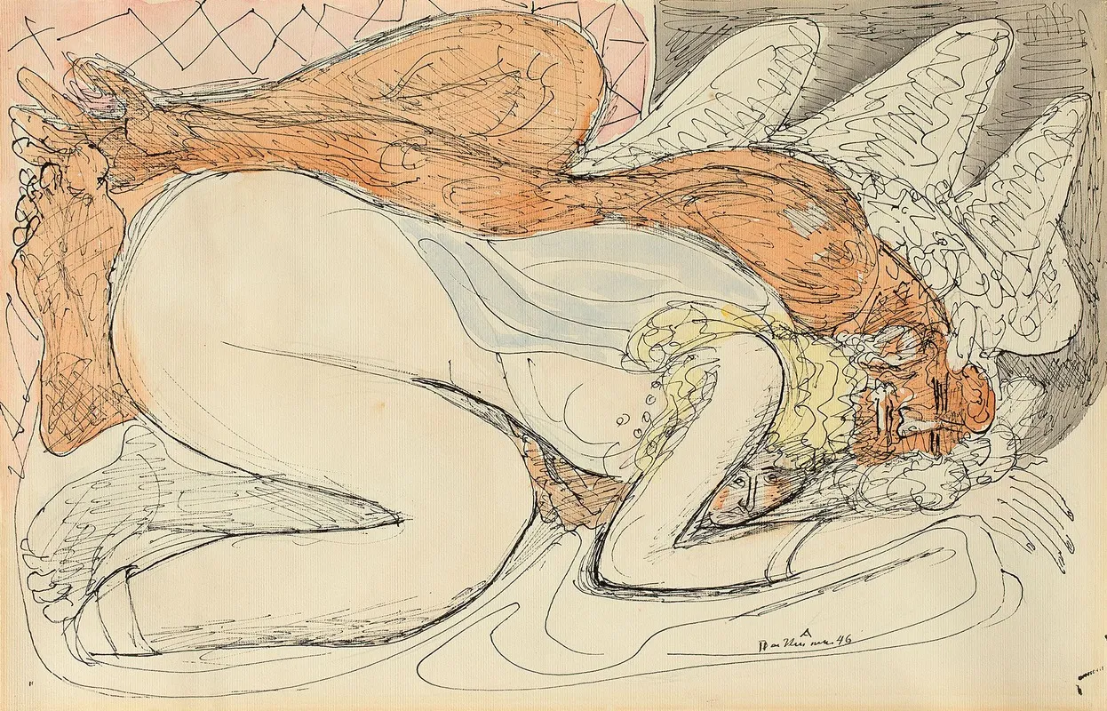 Jupiter Und Jokaste by Max Beckmann - Canvas Print