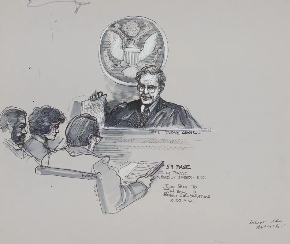 Jury Sent To Jury Room To Begin Deliberations 330 Pm by Joseph Papin - Canvas Print